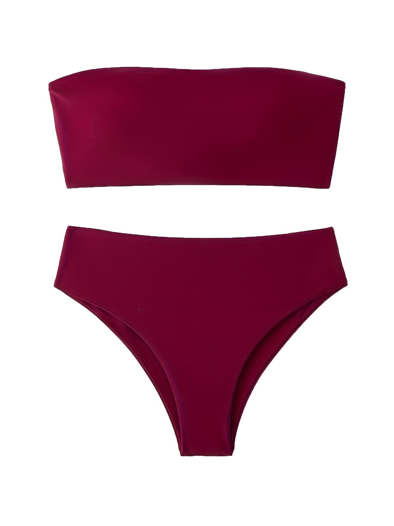 Sexy Solid Color Back Lace-up High Elastic Skin-friendly Bikini Split Swimsuit