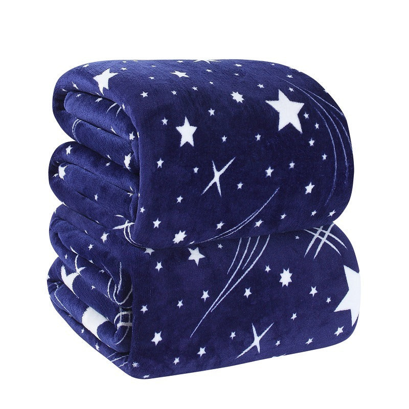 Creative Printing Warm Thickened Flannel Blanket