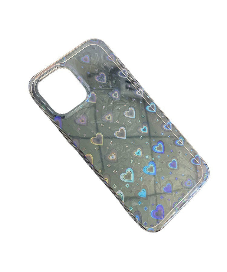 Laser Double Colorful Love Mobile Phone Case