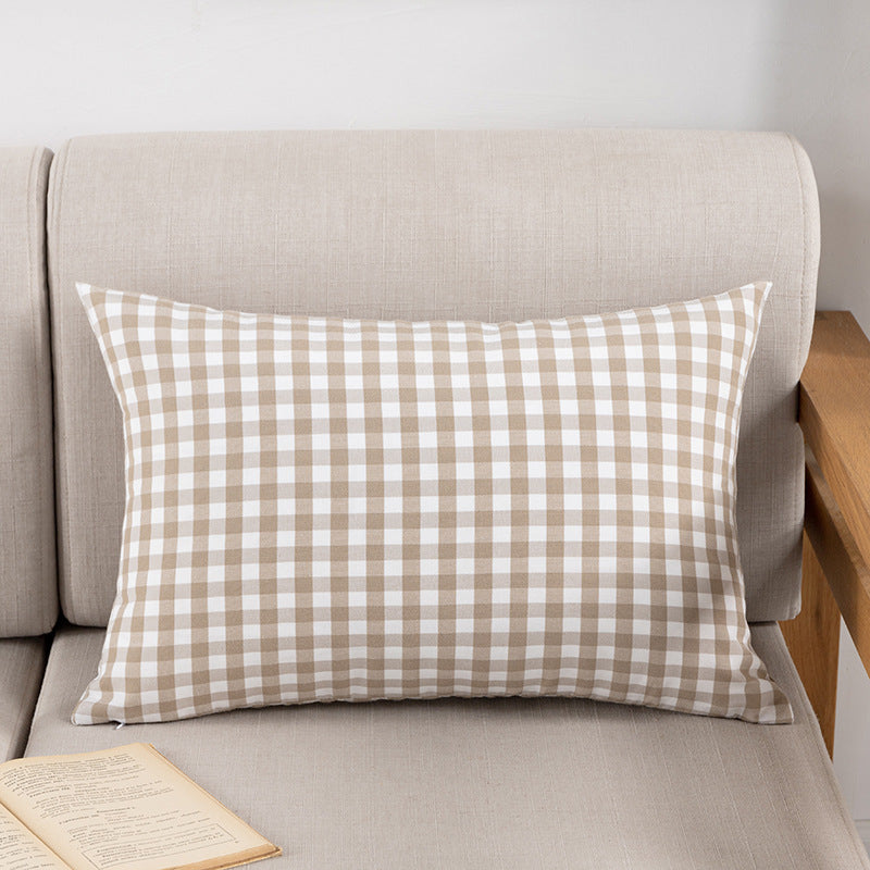 New Nordic Plaid Pillowcase Without Core