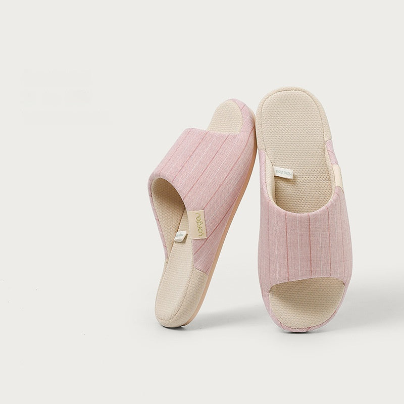 High-end Linen Slippers Office Diablement Fort Yi Ju Home Indoor Sweat-absorbent Non-slip