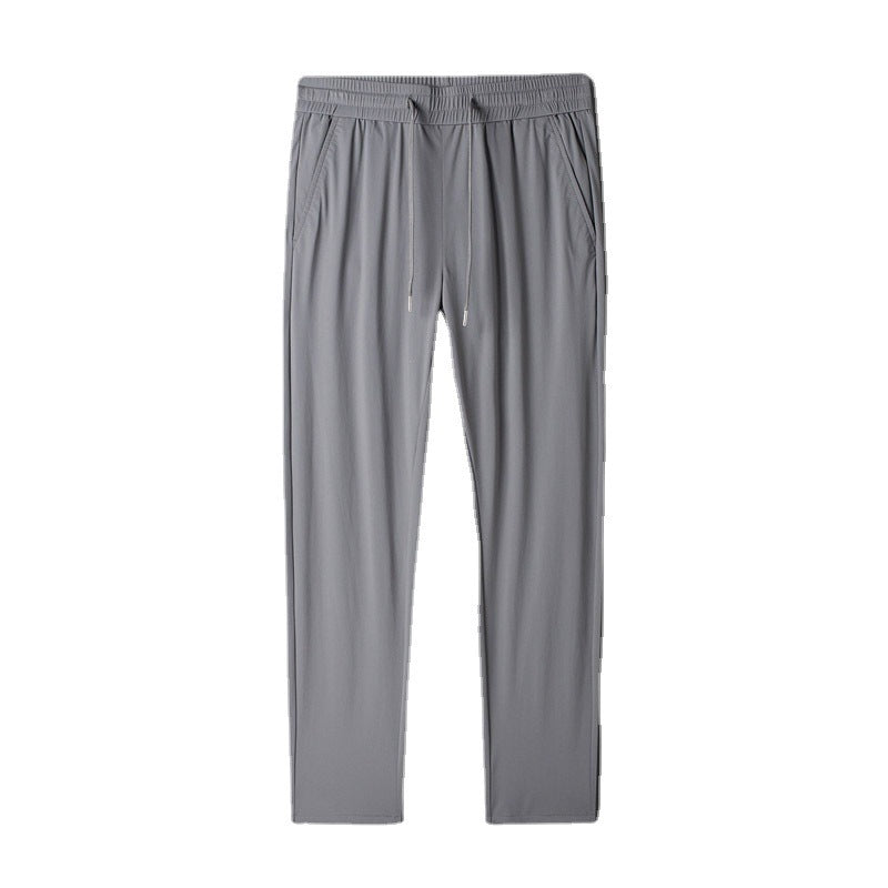 Milk Silk High Elastic Casual Pants Men's Thin Elastic Strap