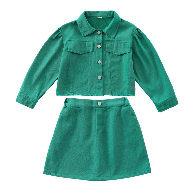 Two-piece Blouse Slim Wrap Skirt Short Skirt