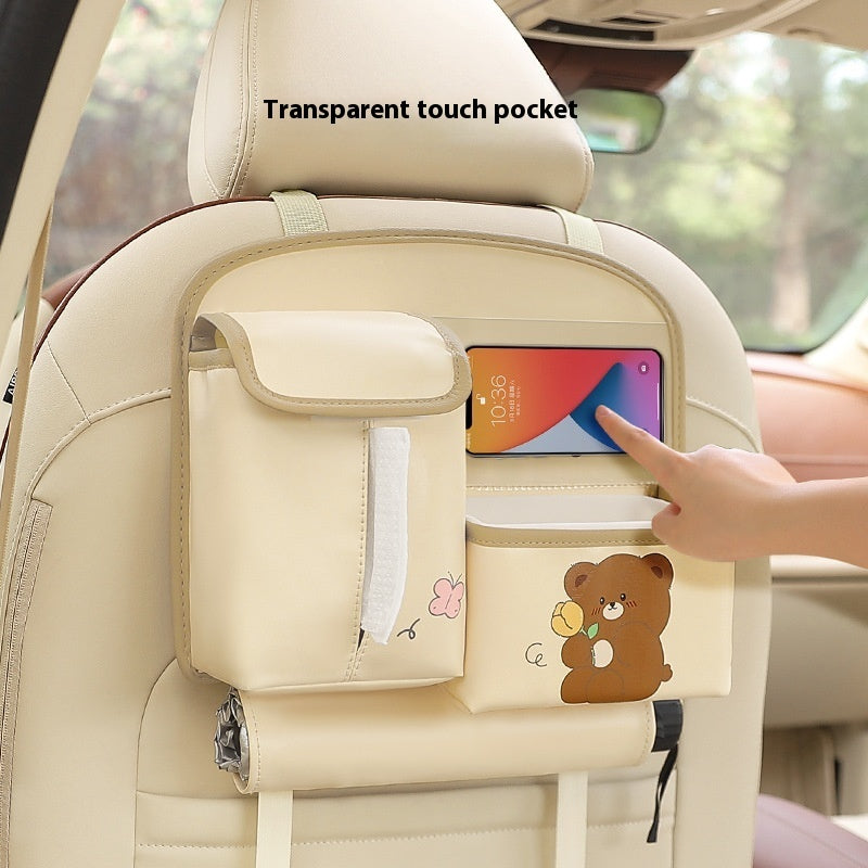 Multifunctional Car Storage Bag Cute Cartoon Rear Seat Back-mounted Storage Bag