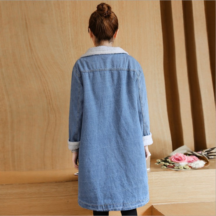 Women's Loose Oversized Lapel Lapel Denim Jacket