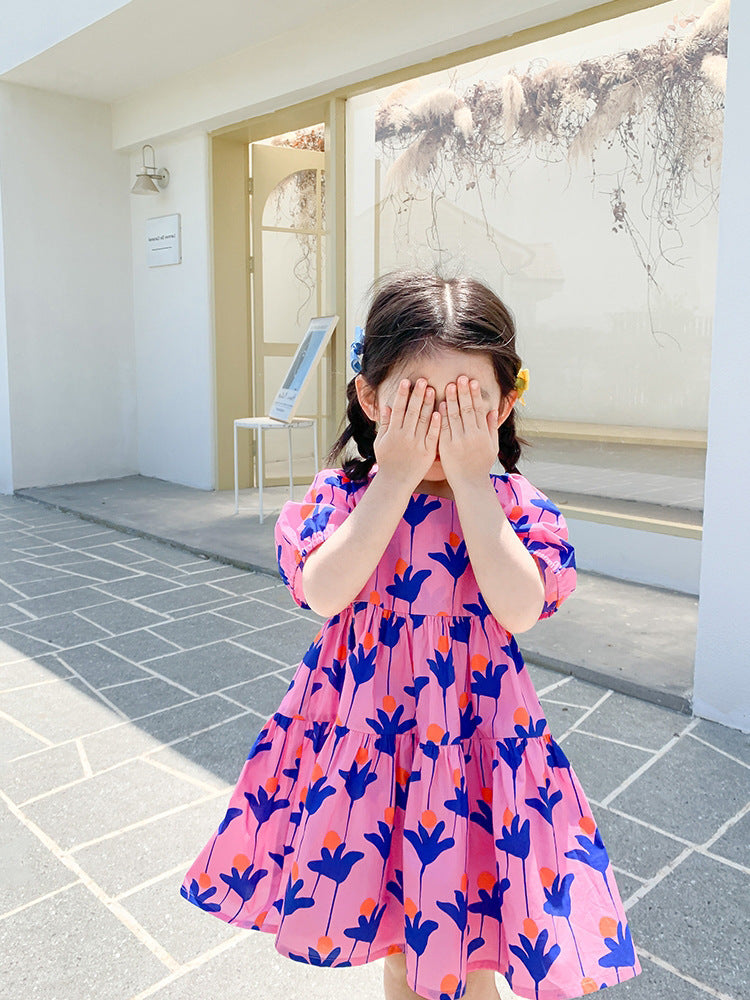 Children Flower Dress Summer Girl Is Lovely