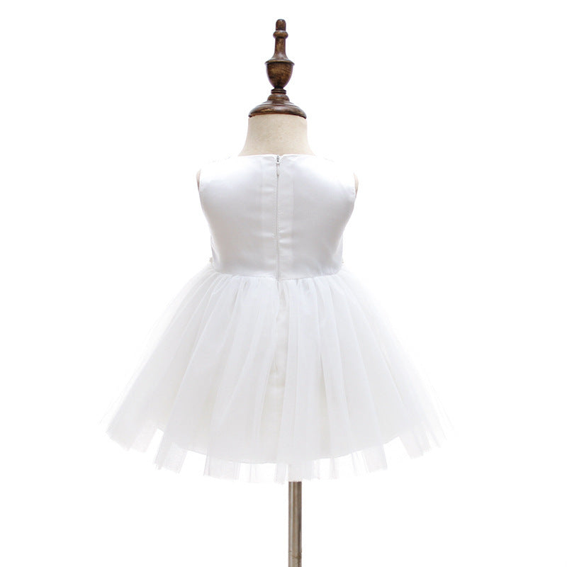 Simple All-match And Cute Girls' Baby Wedding Dress
