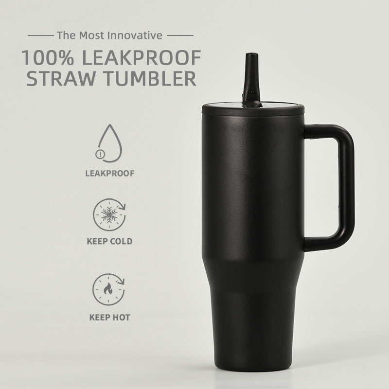 Leak Proof Foldable Straw Double Layered Ice Cream Cup