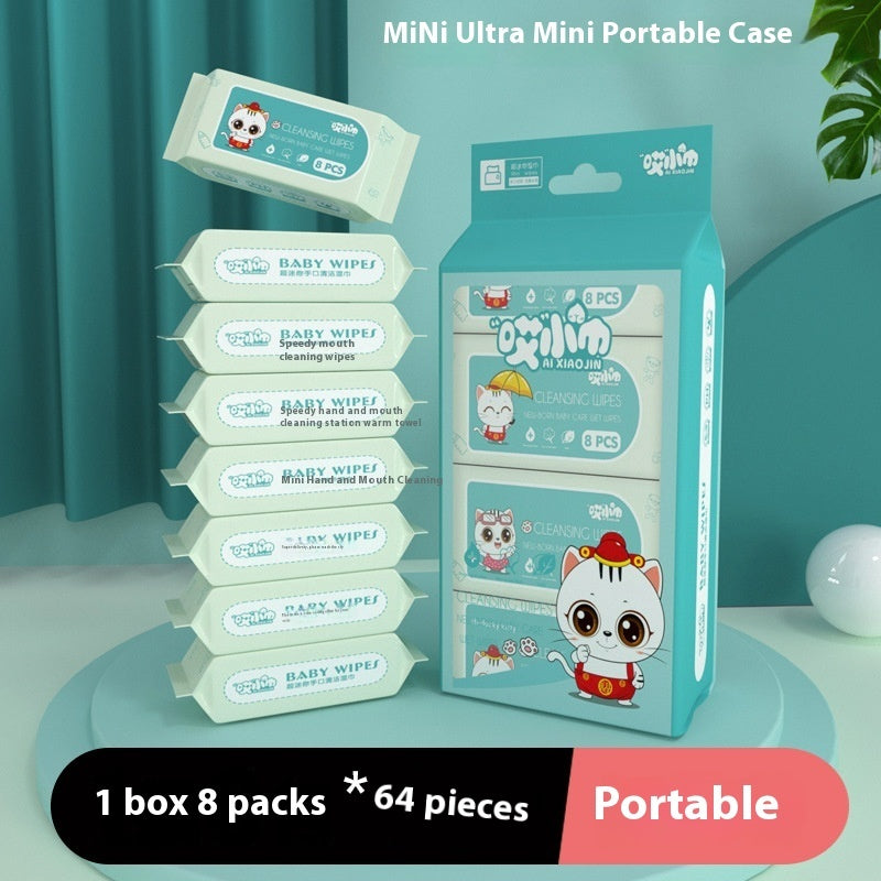 Super Mini Small Bag Portable Baby Student Children Wet Tissue