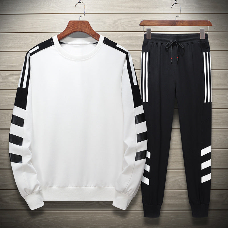 Autumn New Fat Plus Size Loose Sports Suit Male Youth Leisure