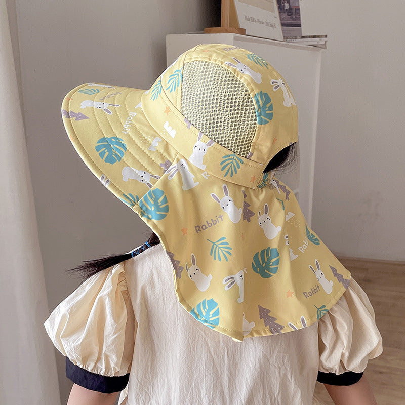 Baby Sunshade Thin Breathable Neck Protection Sun Hat Shawl