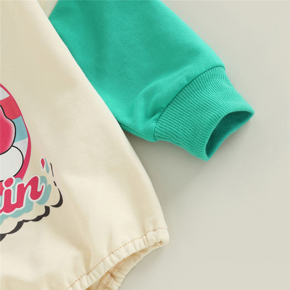 New Color Contrast Long Sleeve Children's Christmas