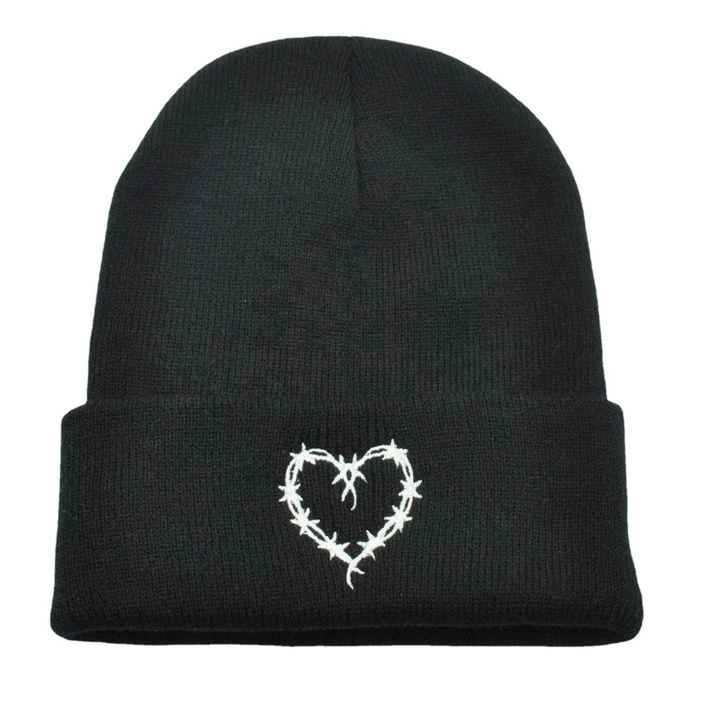 Outdoor Keep Warm Couple Heart-shaped Knitted Hat Women