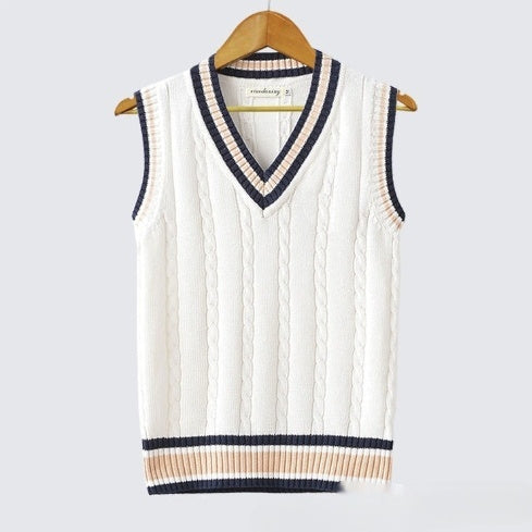 V-neck Sleeveless Vest Sweater Vest