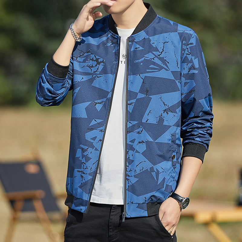 Men's Jacket Stand Collar Casual Baseball Uniform Thin Camouflage Jacket