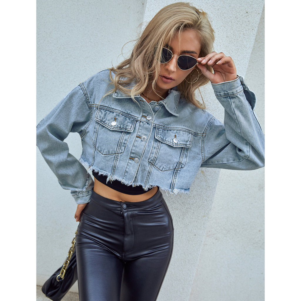 European And American Leisure All-matching Short Fashion Denim Jacket