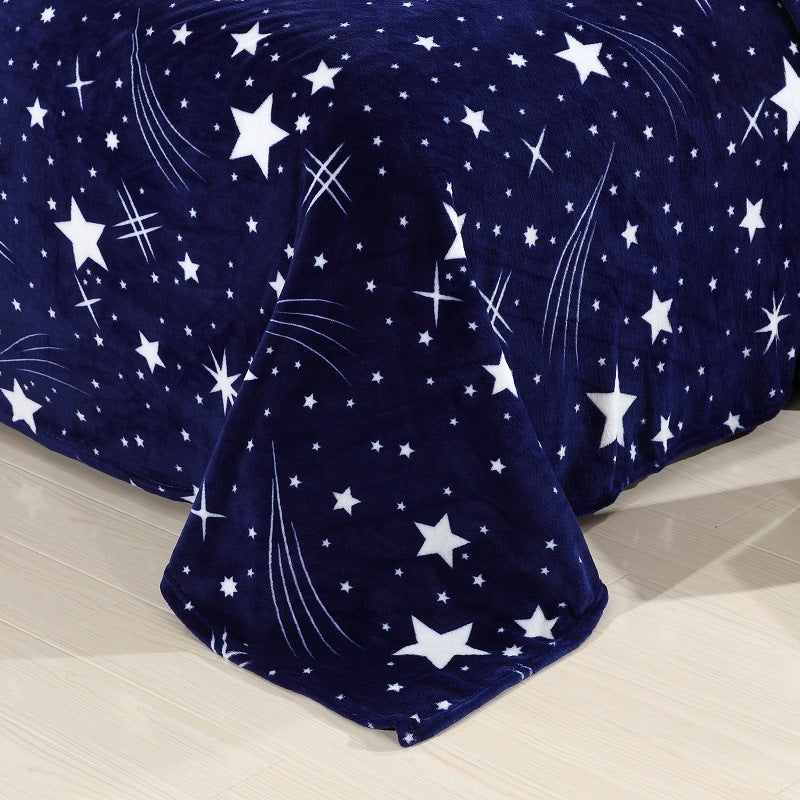 Creative Printing Warm Thickened Flannel Blanket