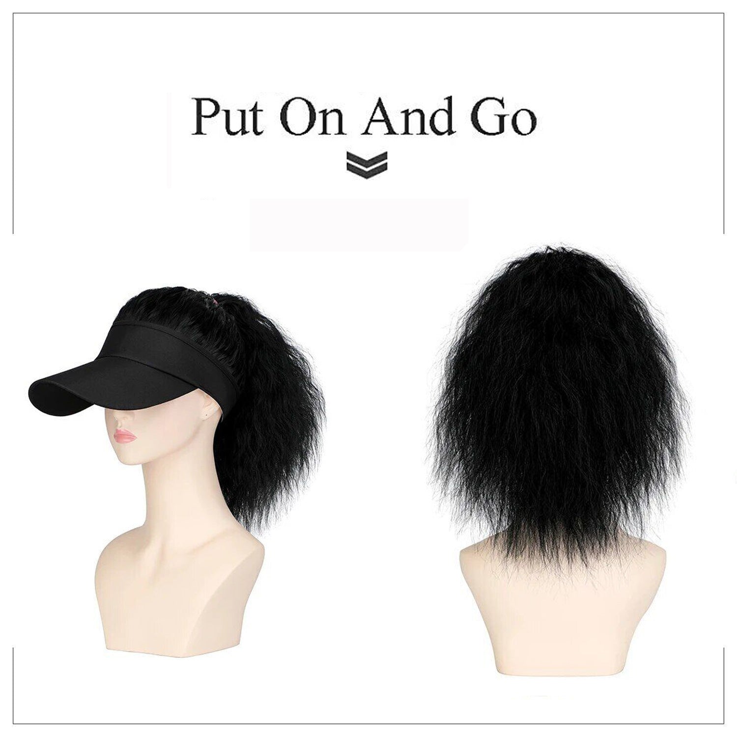 Women's Personality Horse Tail Waves Roll Hooded Wig