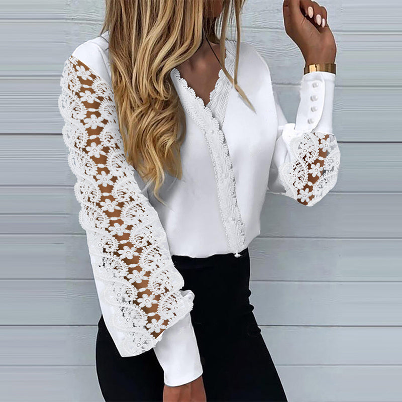 Full-frame Love Long-sleeved Cardigan Lantern Sleeve Top