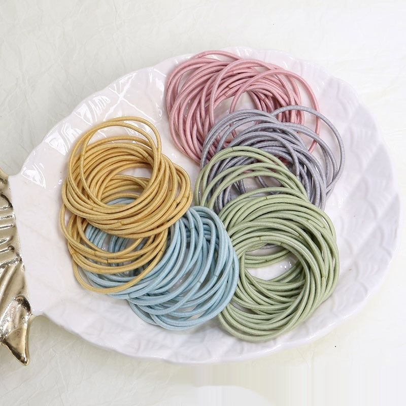 Female Morandi Simple Rubber Band Hair Rope