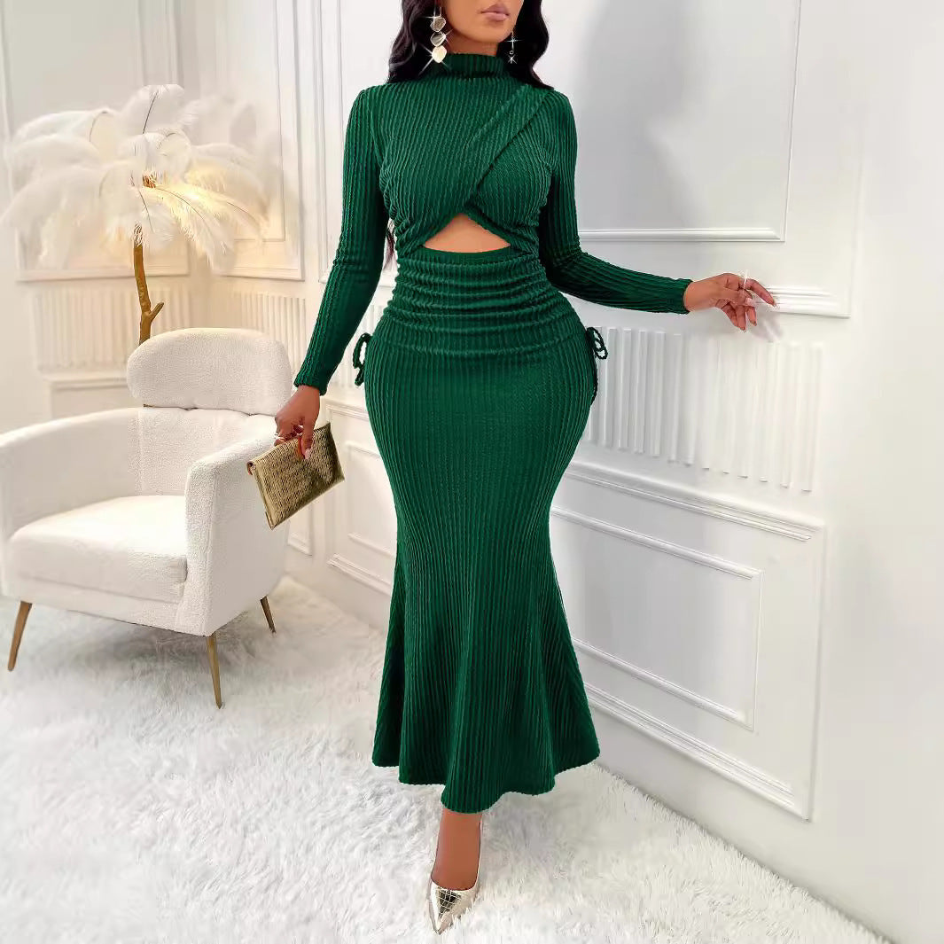 Autumn New Women's Round Neck Dress