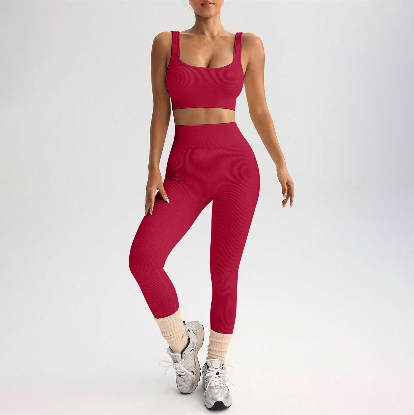 Quick-drying Yoga Clothes Suit Shockproof Sports Bra Yoga Pants
