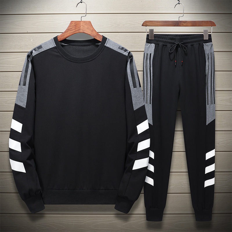 Autumn New Fat Plus Size Loose Sports Suit Male Youth Leisure