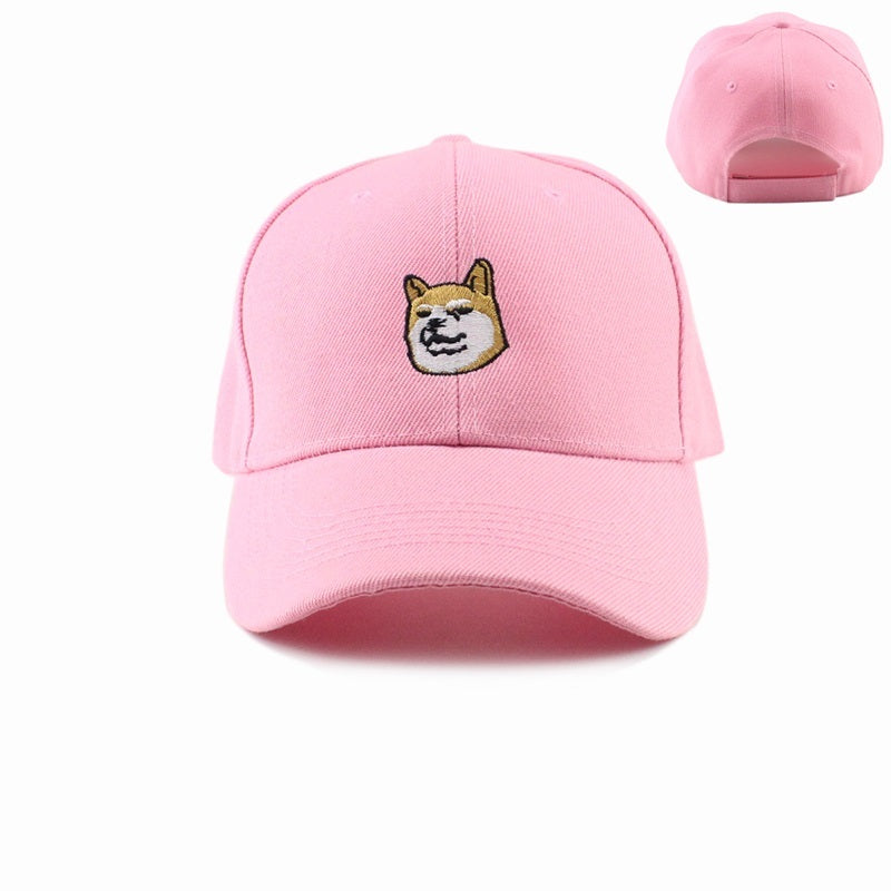 Smiling Chaigou Embroidery Curved Border Cute Student Hat