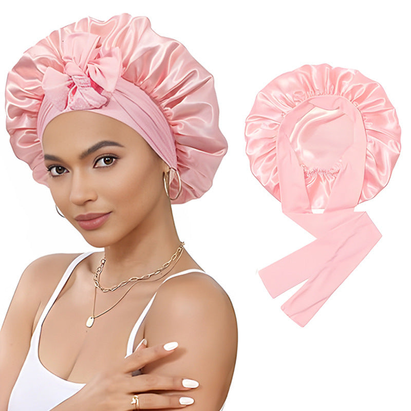 Double-layer Satin Ribbon Bowknot Artificial Silk Beauty Toupee