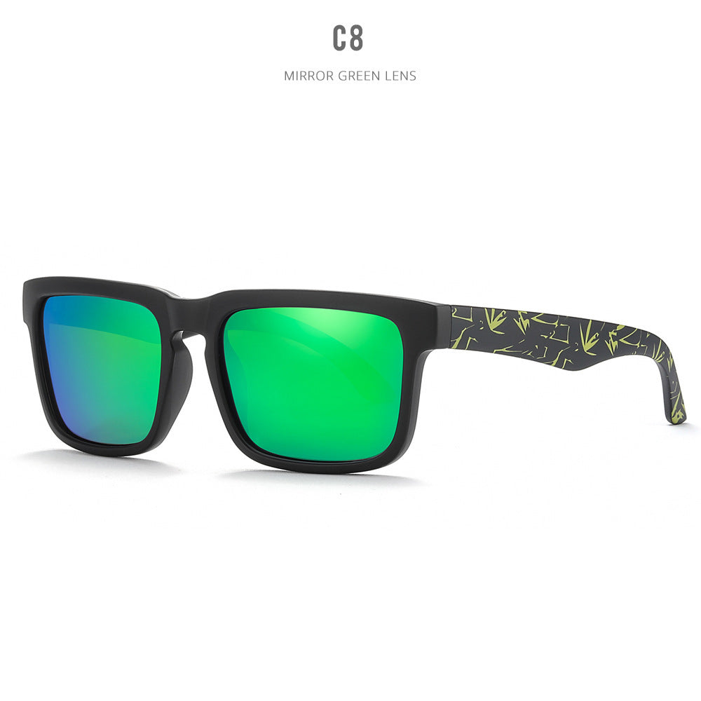 Outdoor Sunglasses Square Sunglasses Colorful Real Film UV Protection