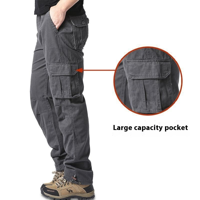 Cotton Tooling Plus Size Trousers Multi-pocket Wear-resistant