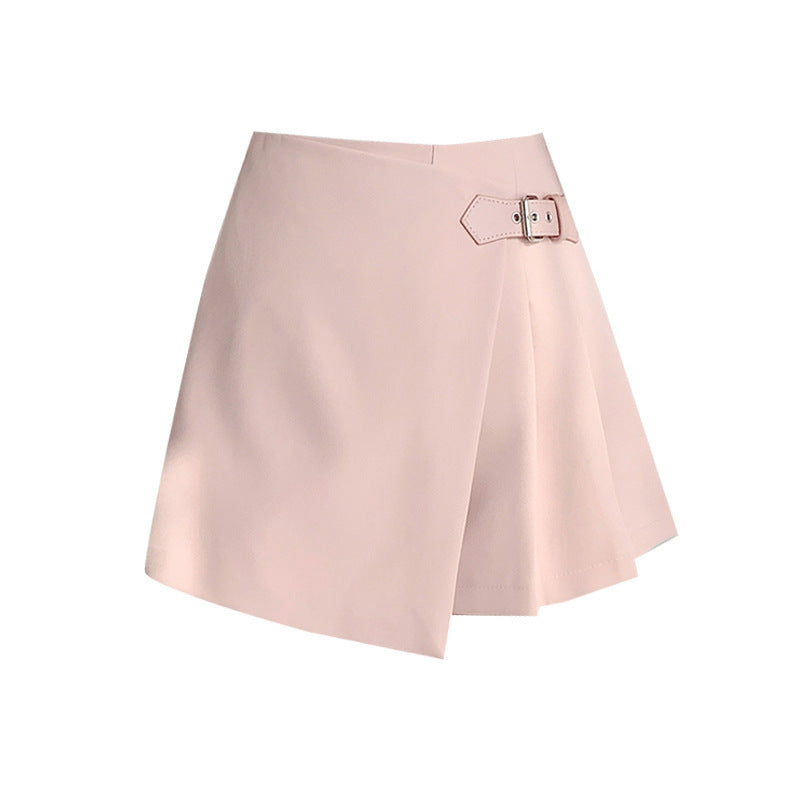 Fashion High-waist Wide-leg Pants Irregular A-line Skirt Pants Slimming Shorts Women