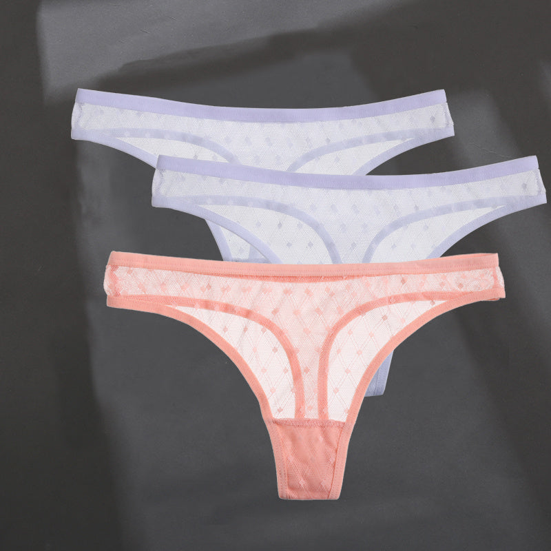 Fashion Sexy Solid Color Breathable Women's Thong