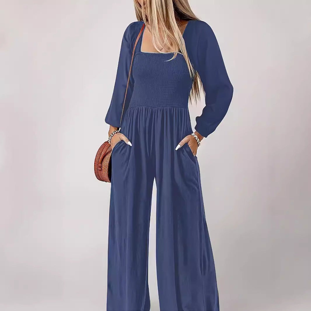 Women's Fashion Wide Leg Trousers Simple Commute Style
