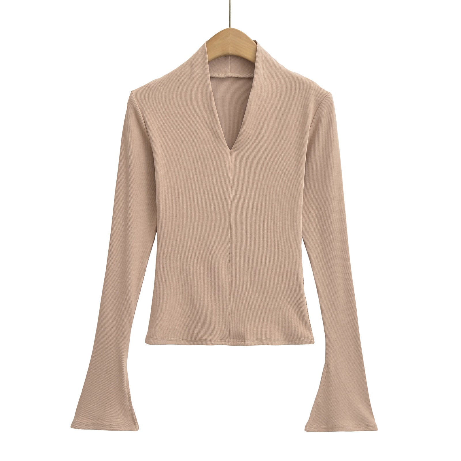 Women's Bottoming Shirt Sexy Slim Flared Long Sleeve