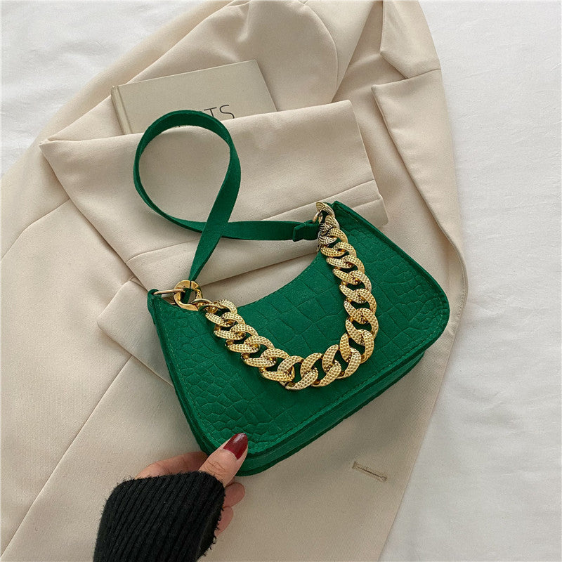 Popular Solid Color Women's Western Style One Shoulder Leisure Messenger Bag