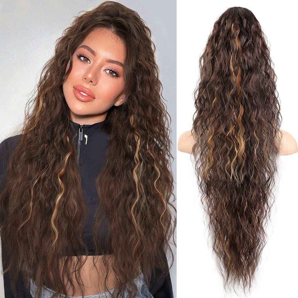 Grip Ponytail Fluffy Long Curly Hair Horse Tail Wig