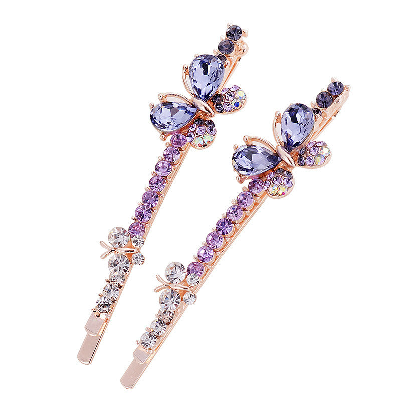 Korean-style Bow And Diamond-studded Hairpin