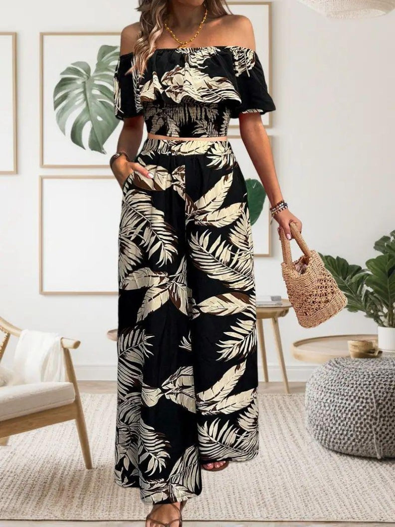 Fashion Trend Polyester Fiber Women's Top Set