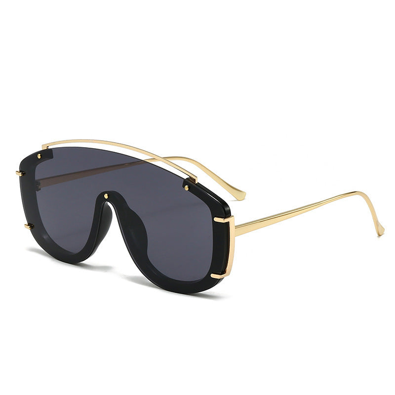 Colorful Personality One-piece Large Frame Fashionable Sunglasses
