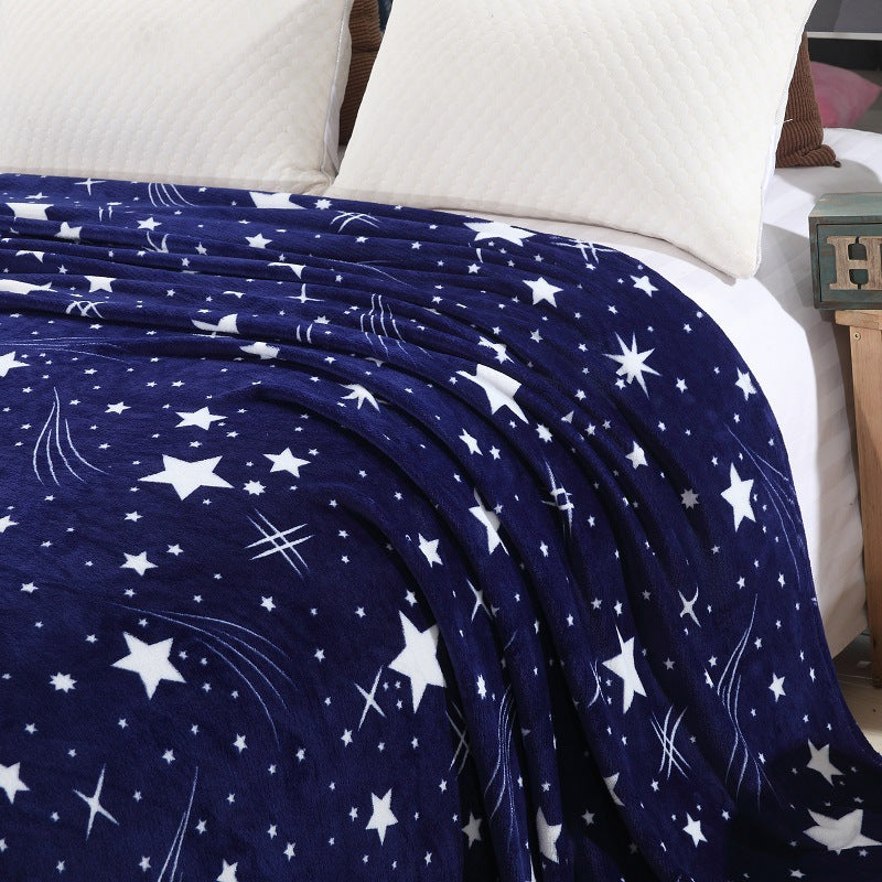 Creative Printing Warm Thickened Flannel Blanket