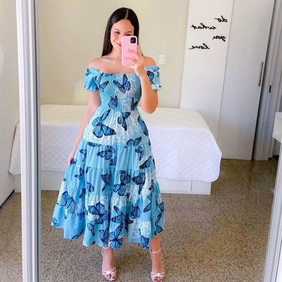 French Style Fresh Printing Women's Wear