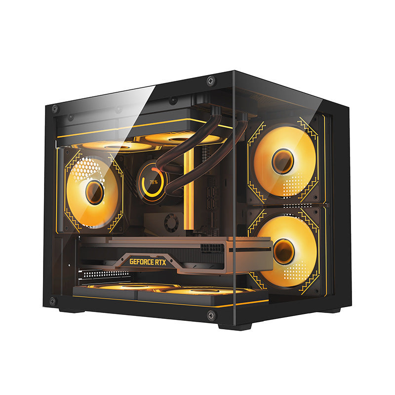 Desktop Matx Motherboard Glass Side Transparent Chassis Diy Shell