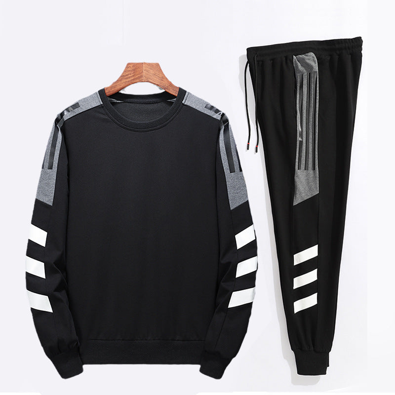 Autumn New Fat Plus Size Loose Sports Suit Male Youth Leisure