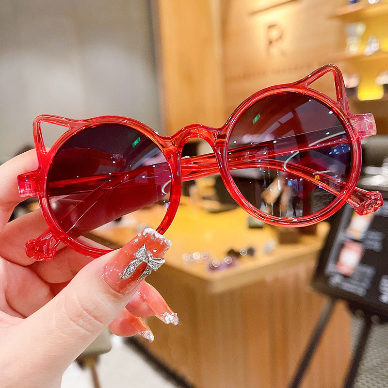 Cat Ears Sunglasses Girl Anti Uv Sunshade Trendy