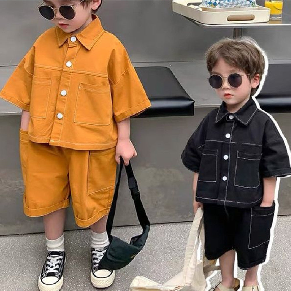 Children's Handsome Workwear Shirt Suit