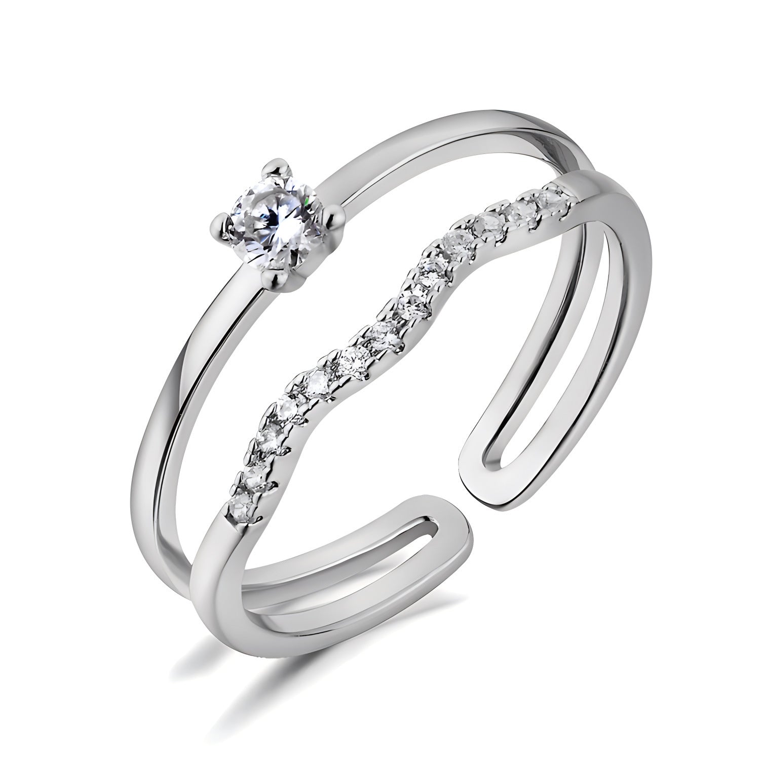 Korean Style Stylish Opening Ring Women's Water Drop