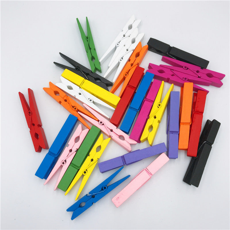 25354572 Color Wooden Clip Photo DIY Handmade Accessories Little Clip