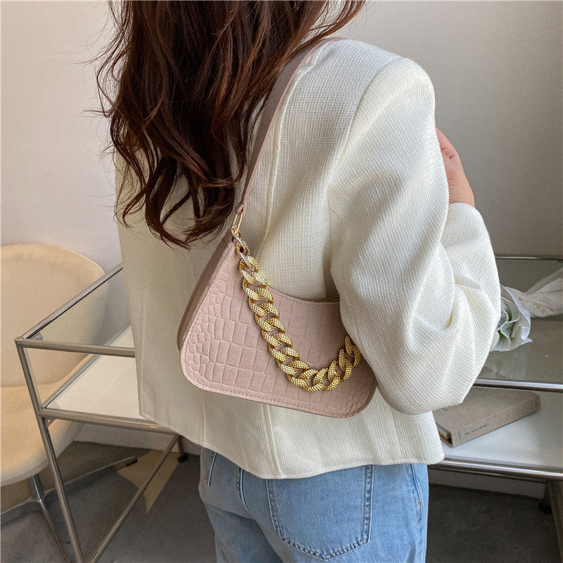 Popular Solid Color Women's Western Style One Shoulder Leisure Messenger Bag