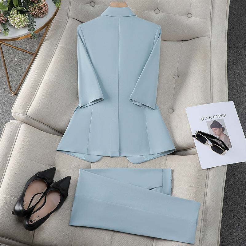 Three-quarter Sleeve Waist Trimming Casual Stylish Thin Suit